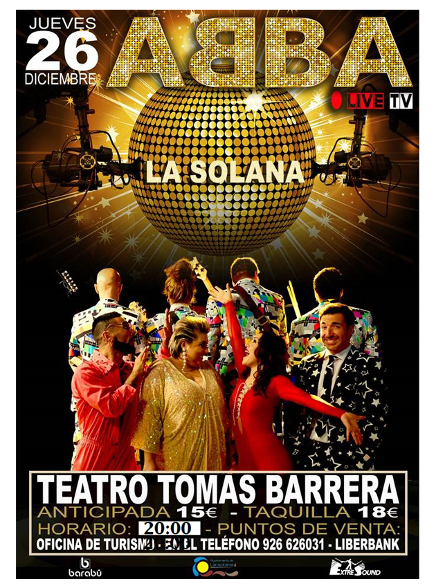 Abba Li TV , Cartel actuacion en La Solana, Ciudad Real